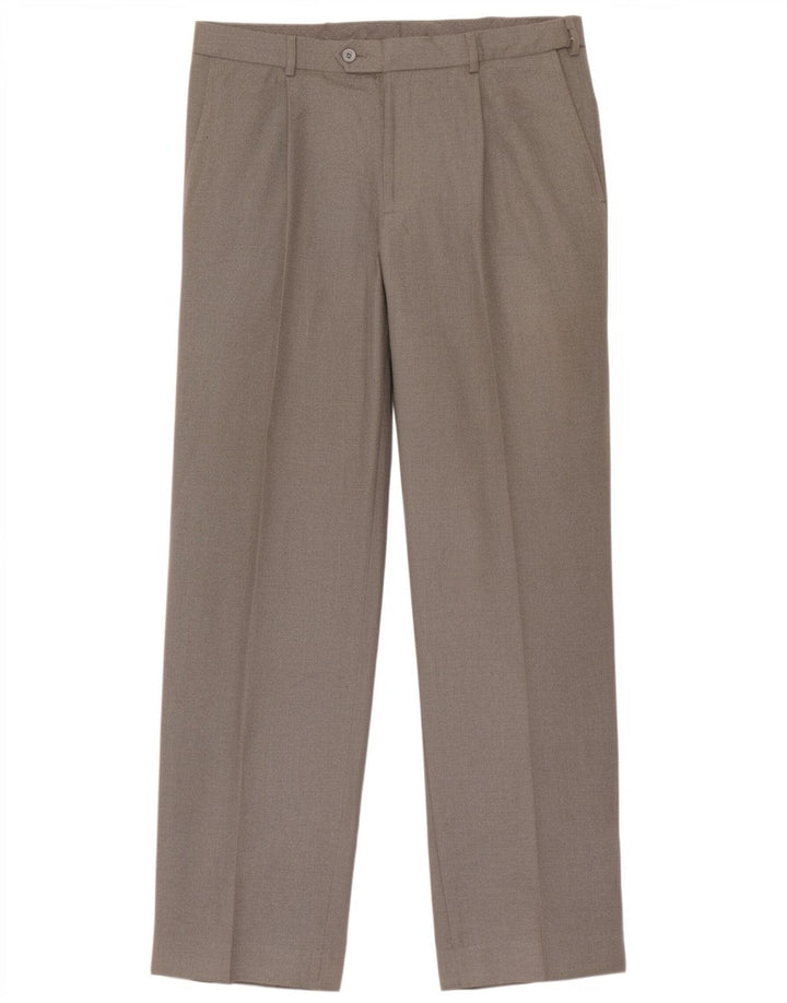 Marks & Spencer Herren-Anzughose mit Pegged-Anzug, W36, L31, graues Polyester
