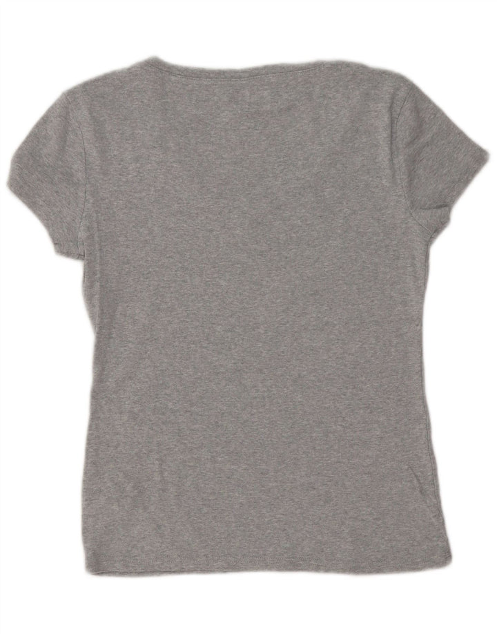 TOMMY HILFIGER Damen T-Shirt Top UK 12 Mittelgrau