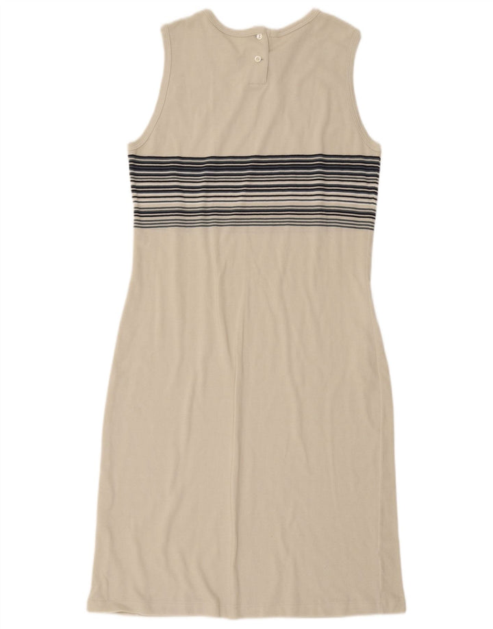 Lacoste Damen, figurbetontes Kleid, Größe 44, groß, weiß gestreift