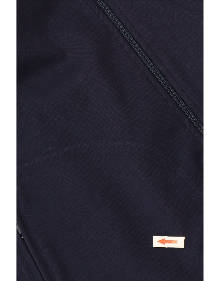 ASICS Herren-Trainingsanzug-Top-Jacke XL, Marineblau, Farbblock-Polyester