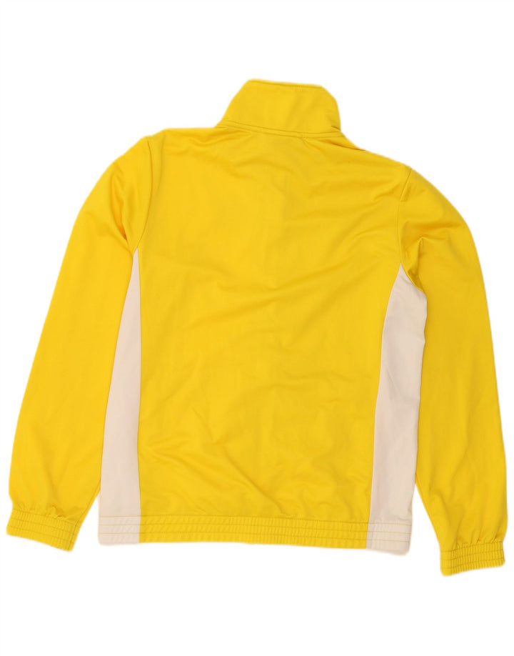 Lotto Herren-Trainingsanzugoberteil, Mittelgelbes Farbblock-Polyester