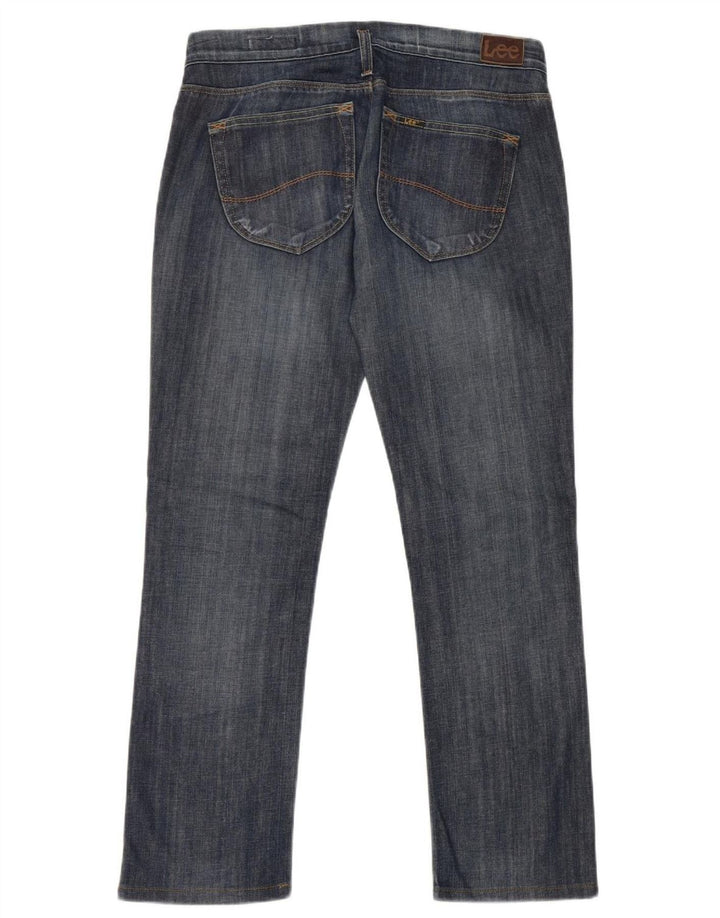 Lee Damen Lynn Straight Jeans W29 L29 Blaue Baumwolle