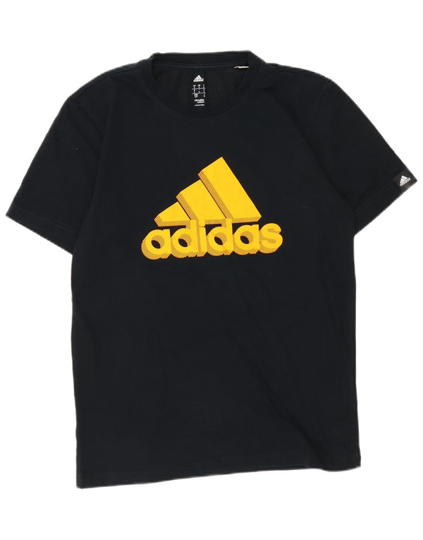 Adidas Herren Climalite Graphic T-Shirt Top Small Schwarz Baumwolle