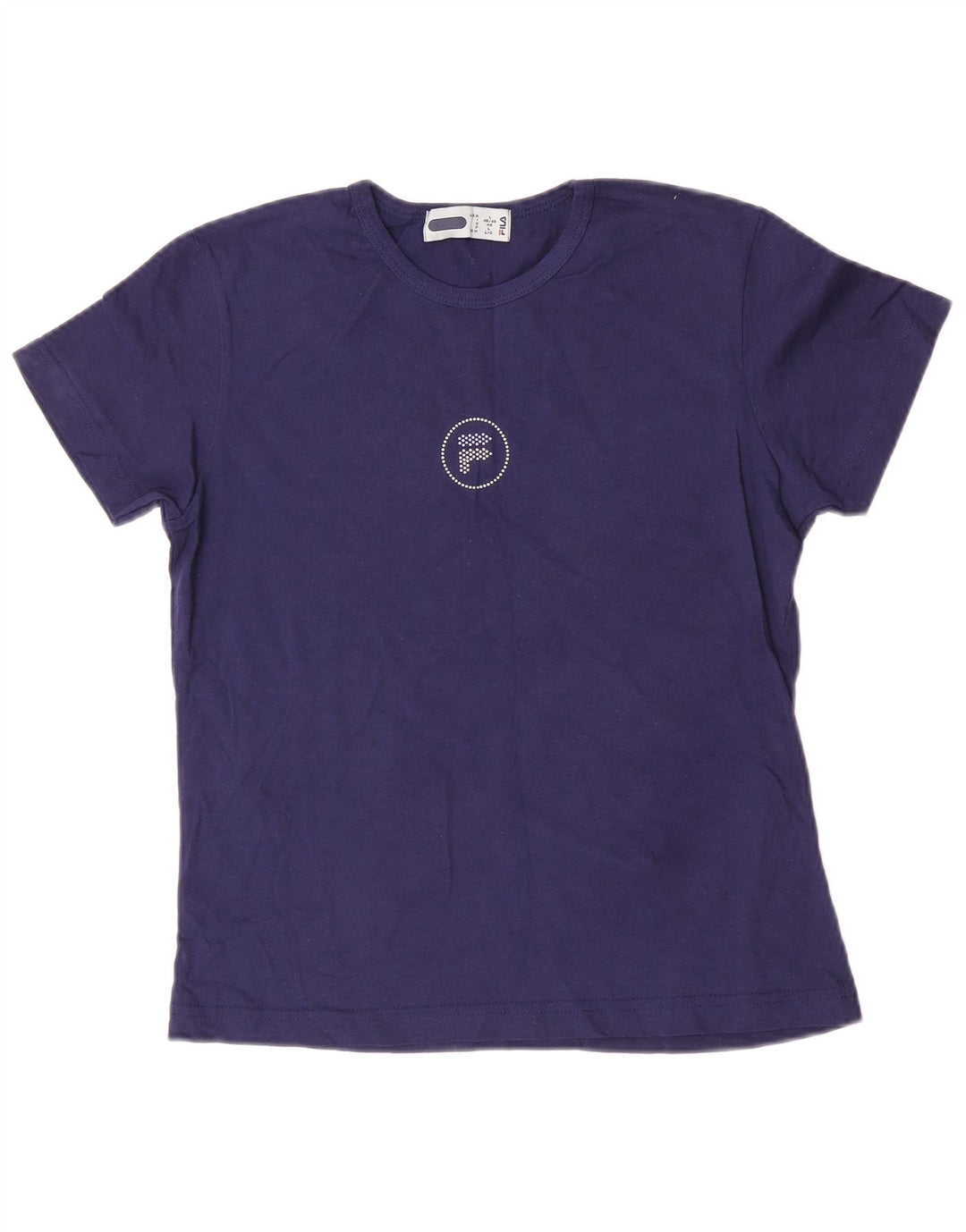Fila Damen T-Shirt Top IT 46/48 Große marineblaue Baumwolle