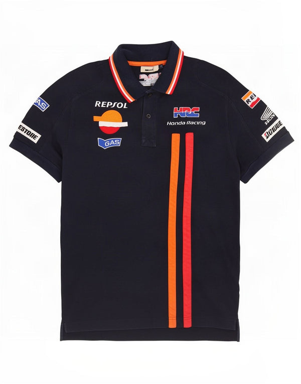 Gas Herren-Poloshirt mit Grafik, XL, marineblau, gestreift, Baumwolle