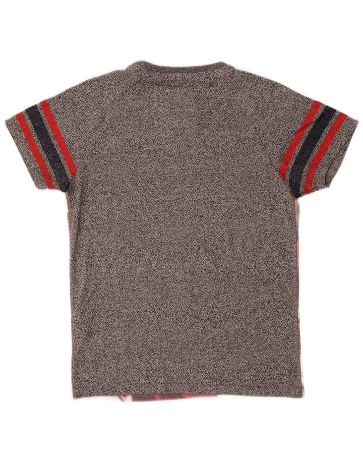 Superdry Herren Grafik-T-Shirt-Oberteil aus mittelgrauer Baumwolle