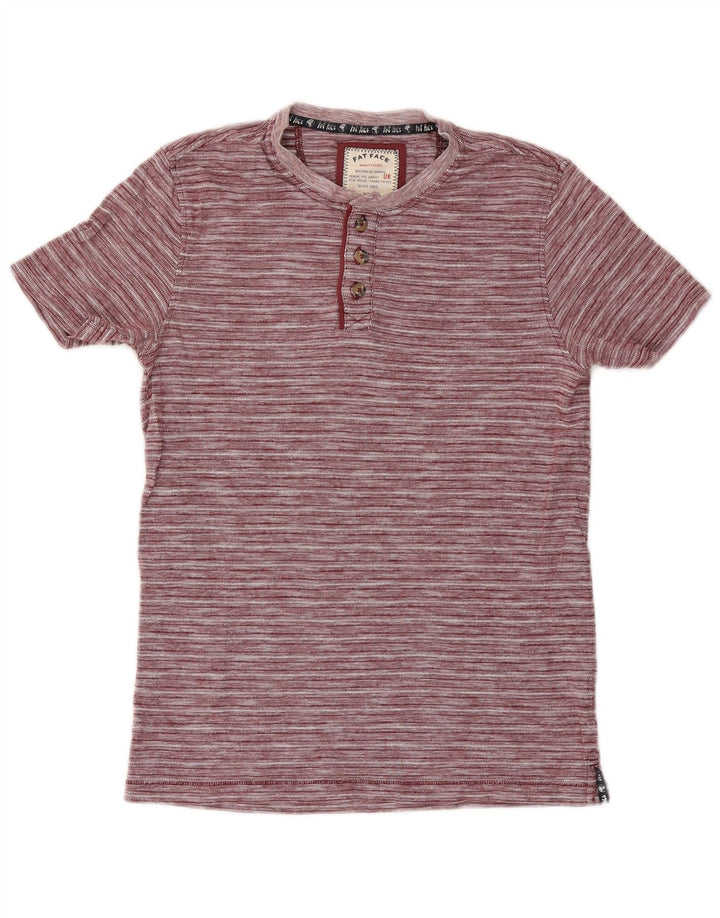 Fat Face Herren T-Shirt Top XS Roter Nadelstreifen