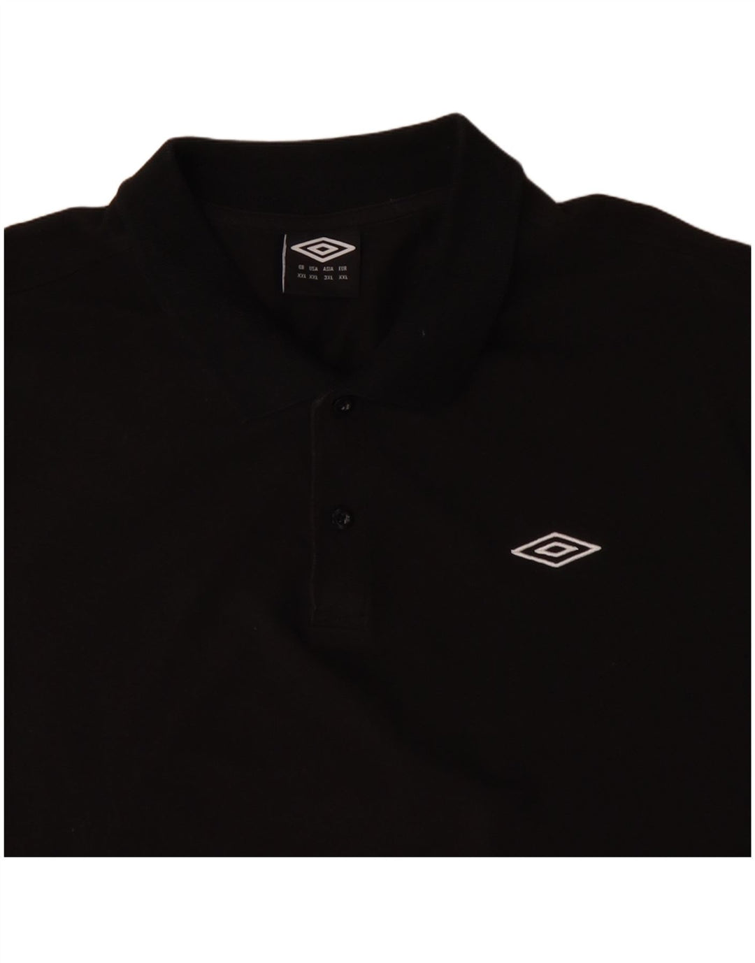 UMBRO Herren Poloshirt 2XL Schwarz Baumwolle