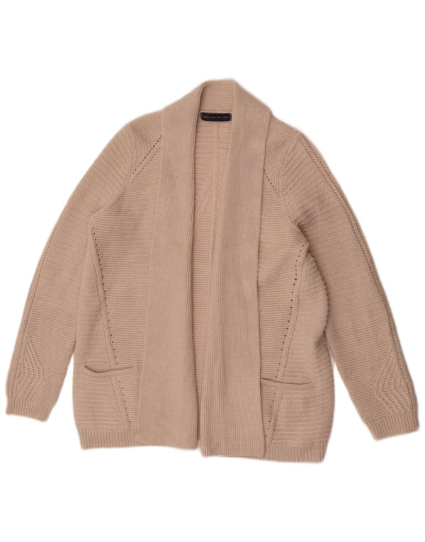 Marks & Spencer Offener Damen-Cardigan-Pullover UK 16 Large Beige Acryl