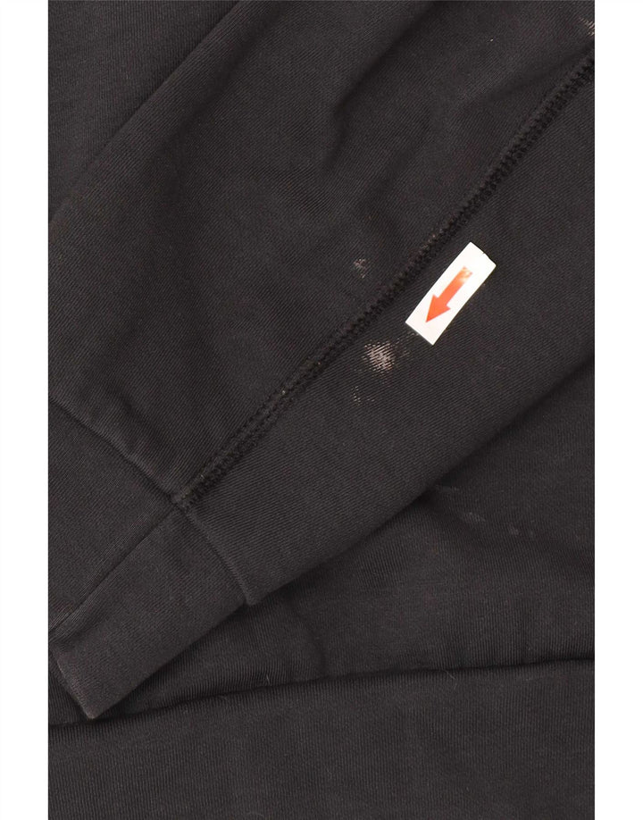 Nike Herren-Sweatshirt mit Reißverschluss am Hals, mittlere schwarze Baumwolle