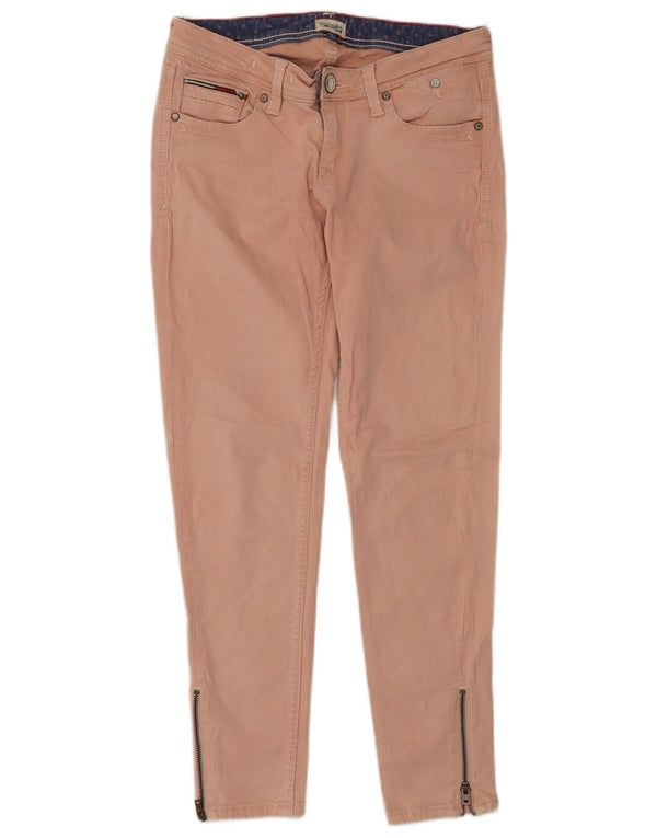 Tommy Hilfiger Damen Slim Freizeithose W28 L26 Rosa Baumwolle