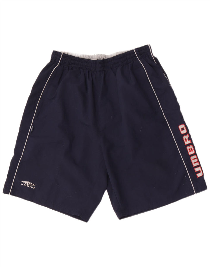 Umbro Herren-Sportshorts mit Grafik, groß, marineblaues Polyester