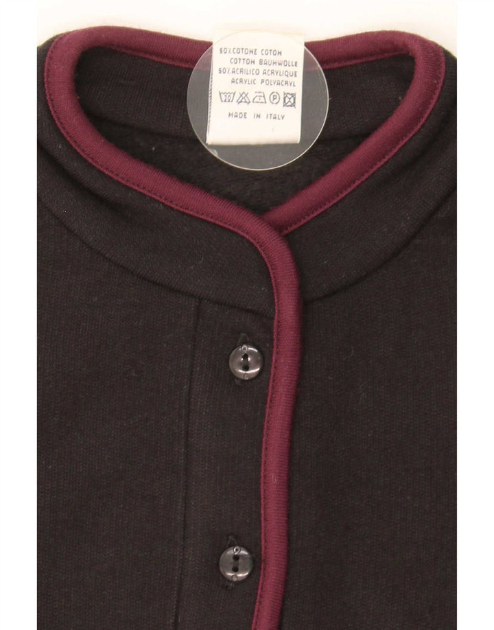 Campagnolo Damen Übergroßer grafischer Sweatshirt-Pullover UK 16 Large Schwarz