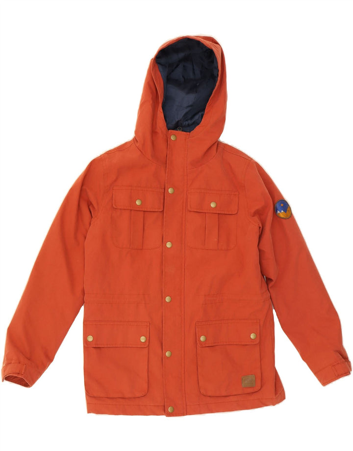 ANIMAL Boys Hooded Utility Jacket 13-14 Years Orange Polyester Vintage Animal and Second-Hand Animal from Messina Hembry 