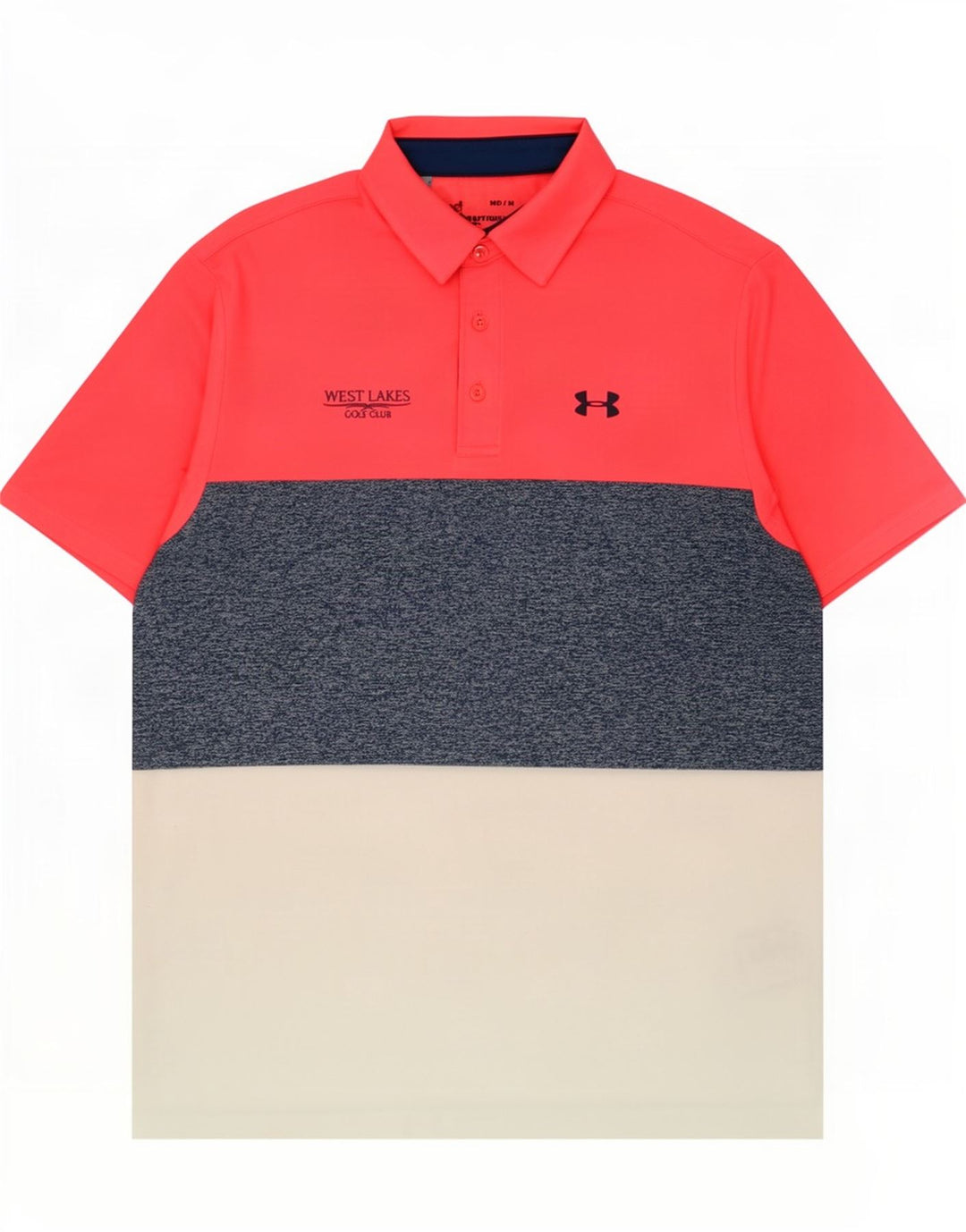 Under Armour Herren-Poloshirt, mittelgroß, mehrfarbig, Colourblock-Polyester