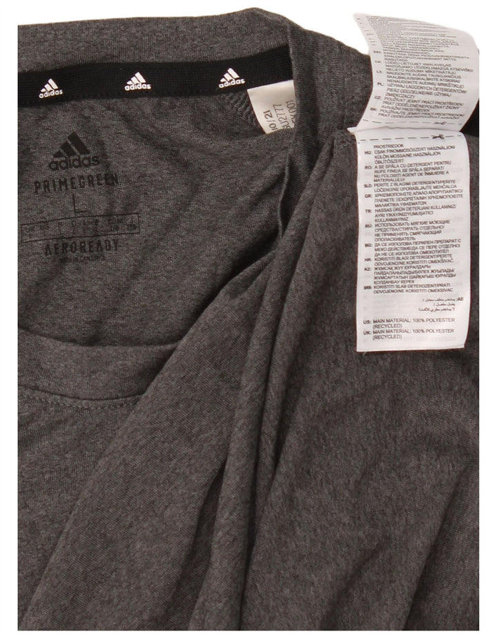 Adidas Herren Aeroready T-Shirt Top Large Grau Polyester