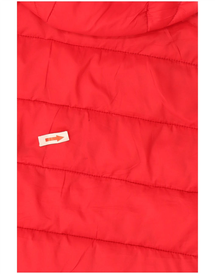 Calvin Klein Damen-Jacke mit Kapuze, gepolstert, UK 16, Größe L, rotes Nylon