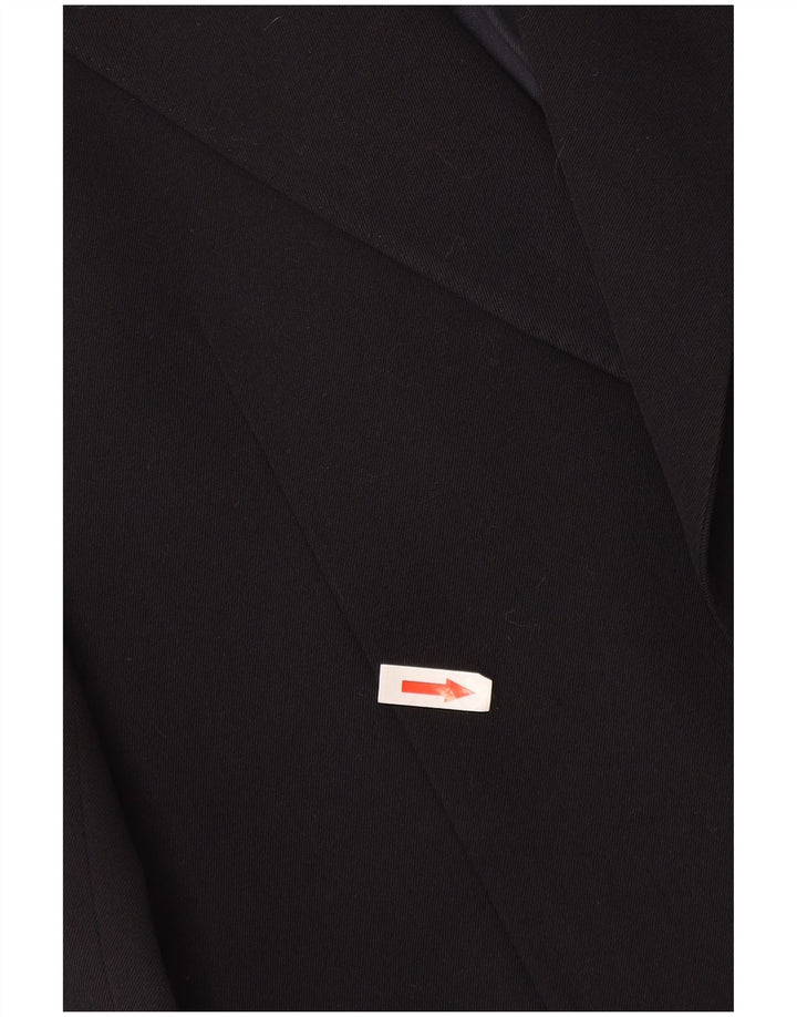 Abital Herren-Blazer mit 2 Knöpfen, IT 46, kleine marineblaue Wolle