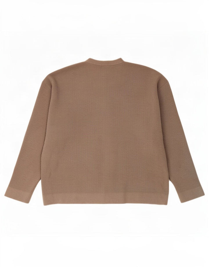 Zara Herren-Cardigan-Pullover, großes graues Polyester