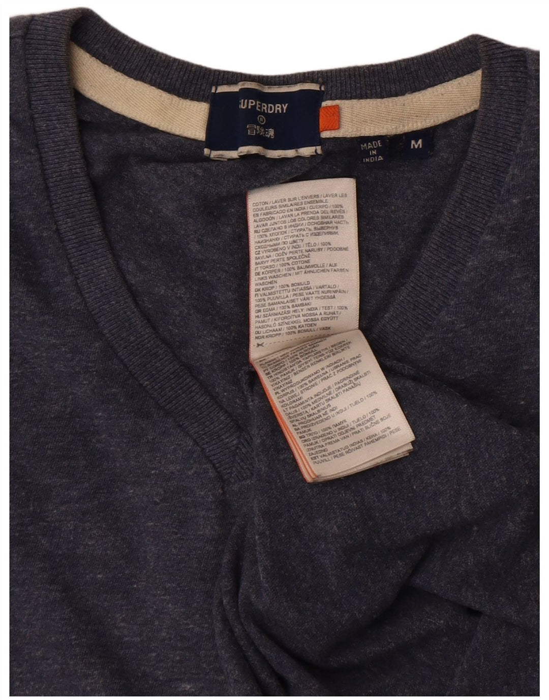 Superdry Herren T-Shirt-Oberteil aus Baumwolle in mittlerem Marineblau