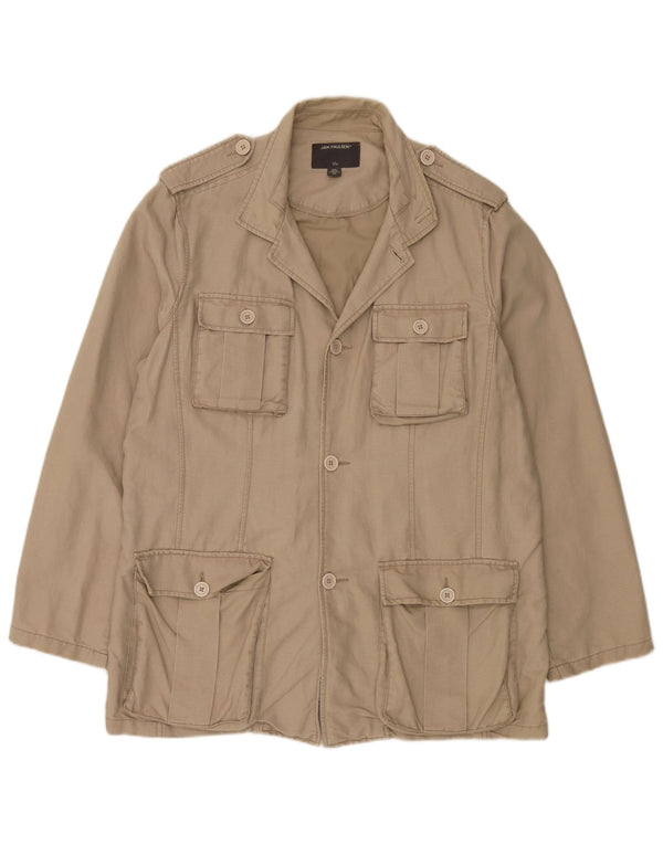 Jan Paulsen Herren Militärjacke EU 54 2XL Beige Leinen