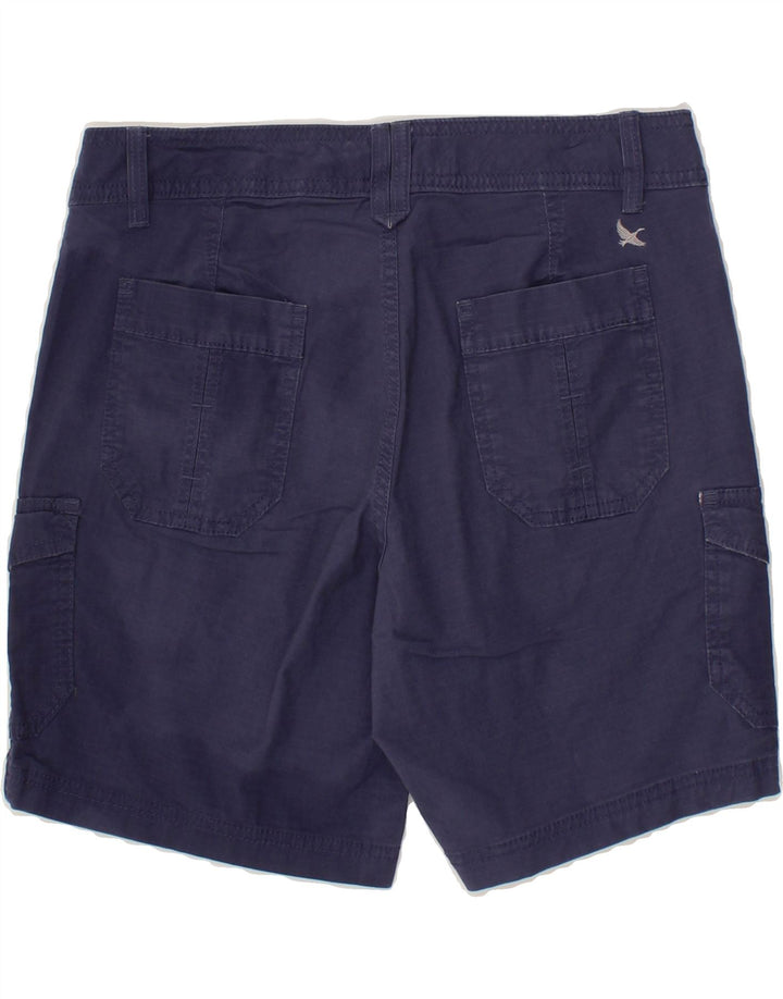 EDDIE BAUER Womens Cargo Shorts US 4 Small W30  Navy Blue Cotton Vintage Eddie Bauer and Second-Hand Eddie Bauer from Messina Hembry 