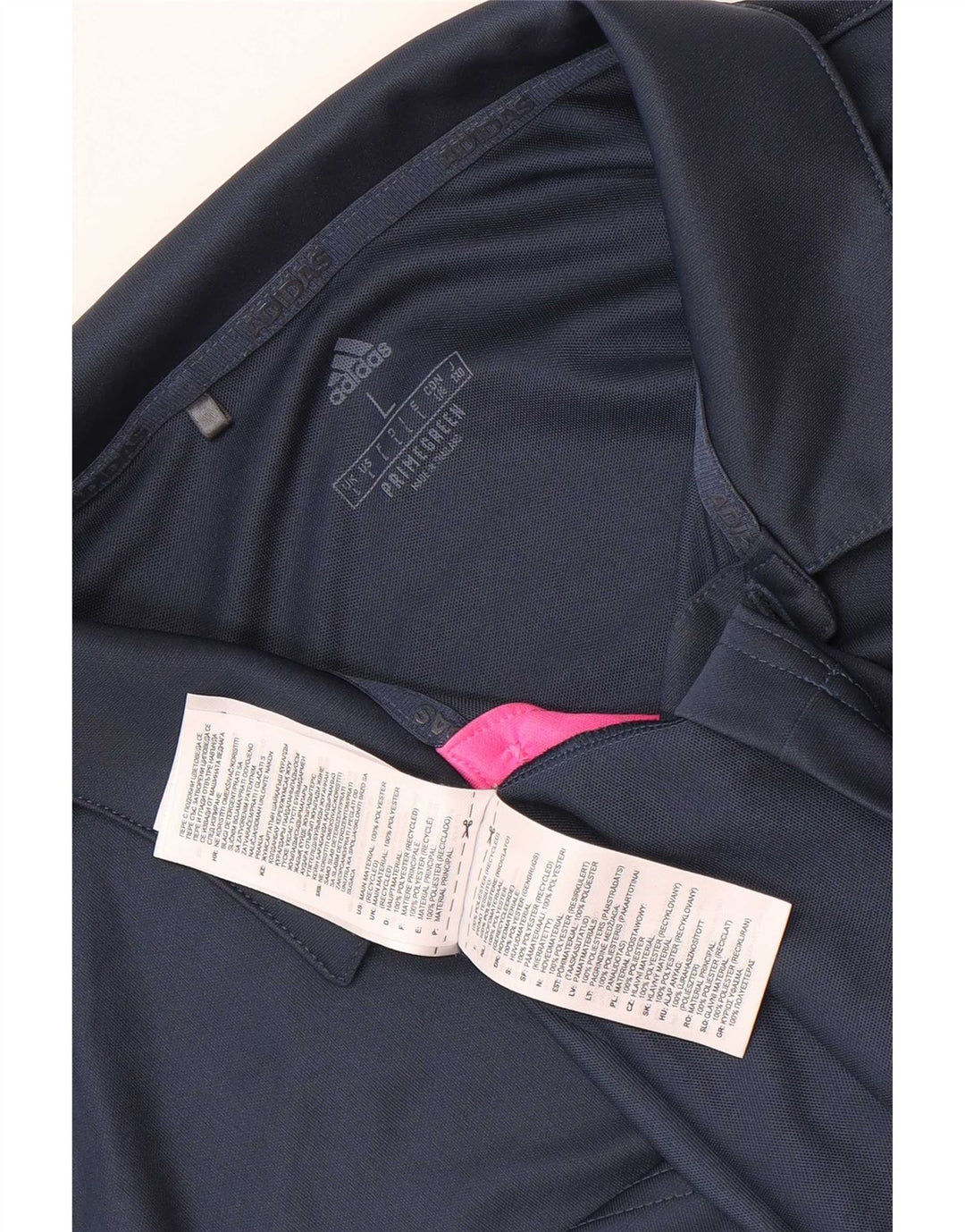 Adidas Herren-Poloshirt, groß, marineblau, Colourblock-Polyester