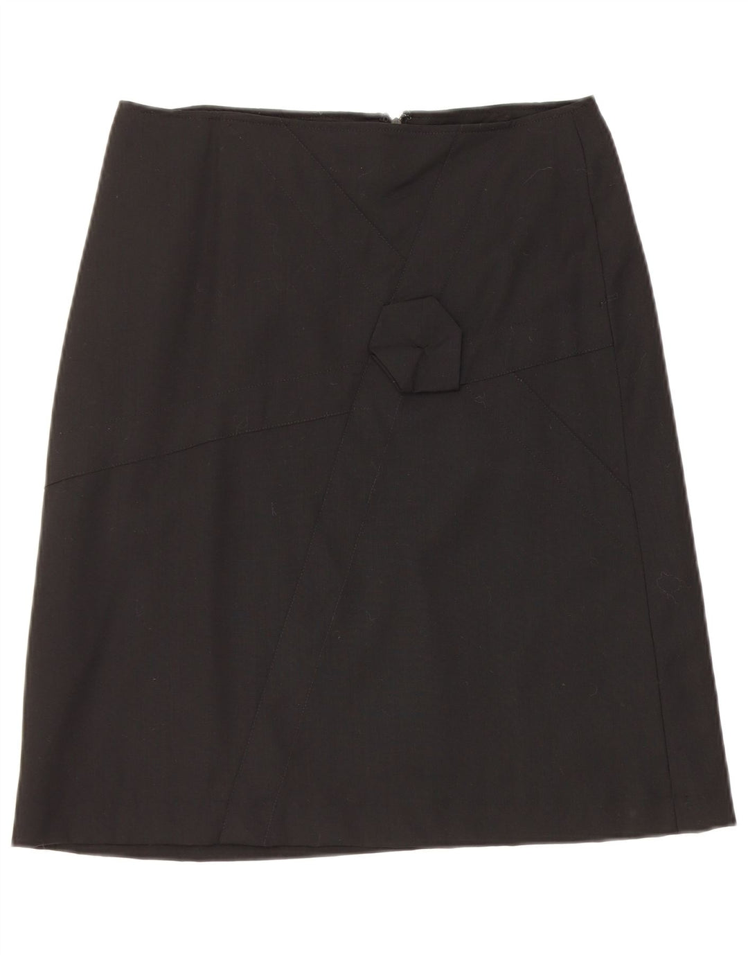 Inwear Damen A-Linienrock UK 12 Medium W30 Schwarze Wolle