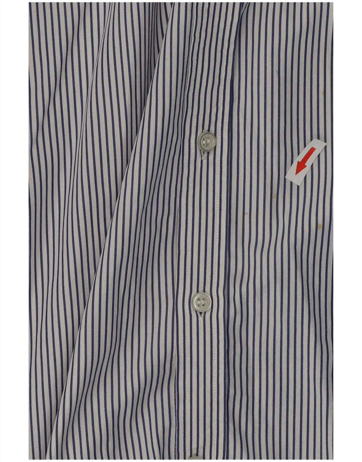 HARMONT & BLAINE Herren-Hemd mit normaler Passform, XL, blaue Nadelstreifen-Baumwolle