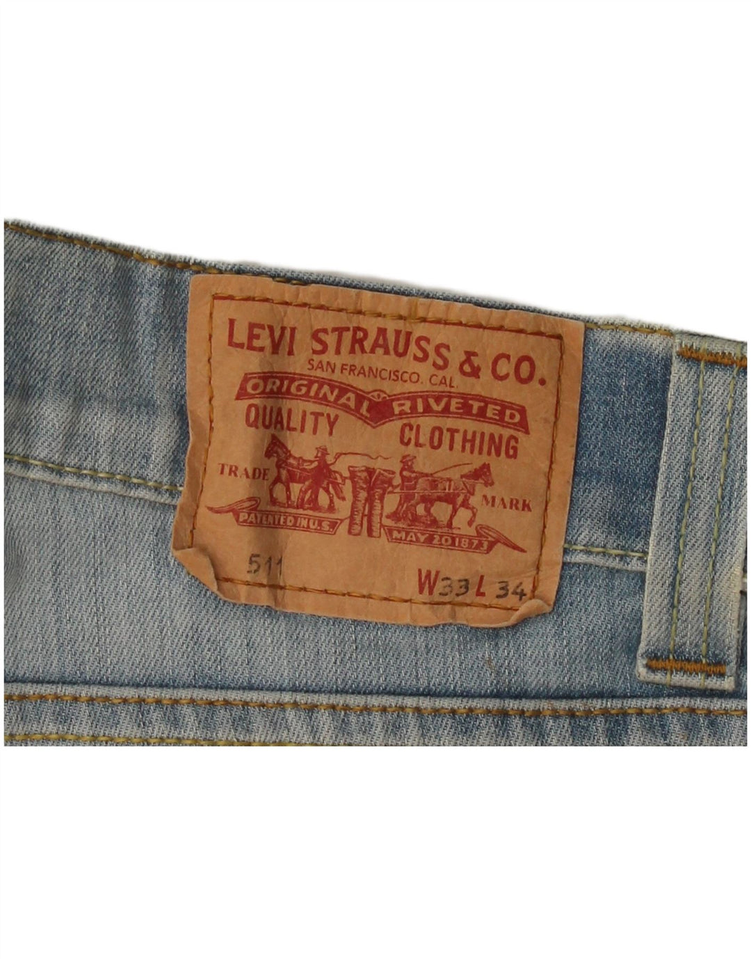 LEVI'S Herren 511 Slim Jeans W33 L32 Blaue Baumwolle