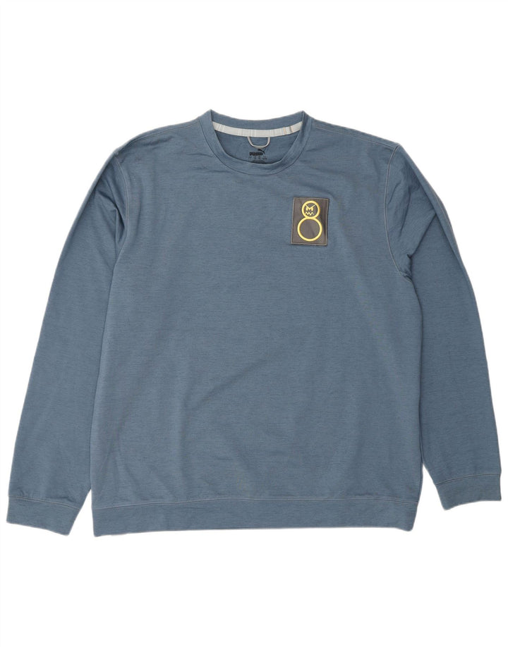 PUMA Herren Graphic Sweatshirt Pullover XL Blau meliert