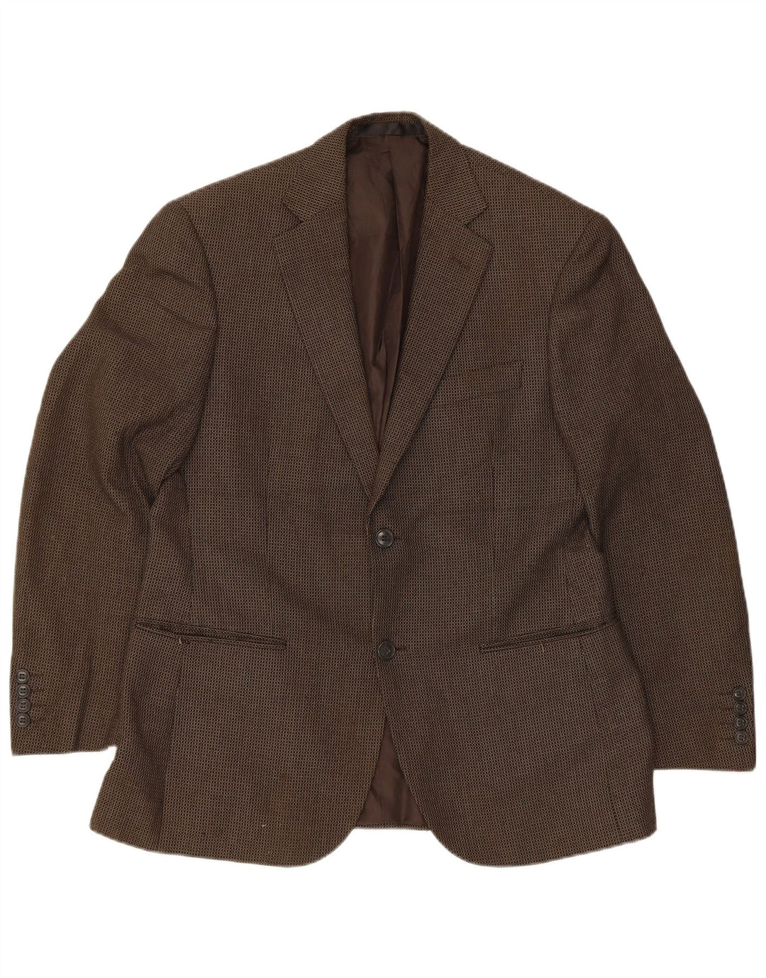 Marks & Spencer Herren-Blazer mit 2 Knöpfen, UK 38, mittelbraun kariert