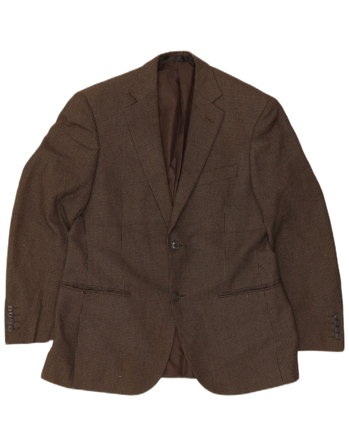Marks & Spencer Herren-Blazer mit 2 Knöpfen, UK 38, mittelbraun kariert