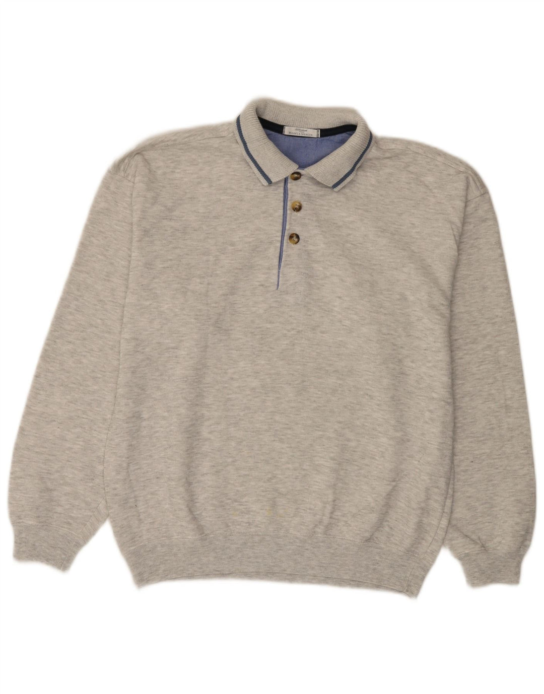 Marks & Spencer Herren St. Michael Sweatshirt Pullover Small Grau meliert