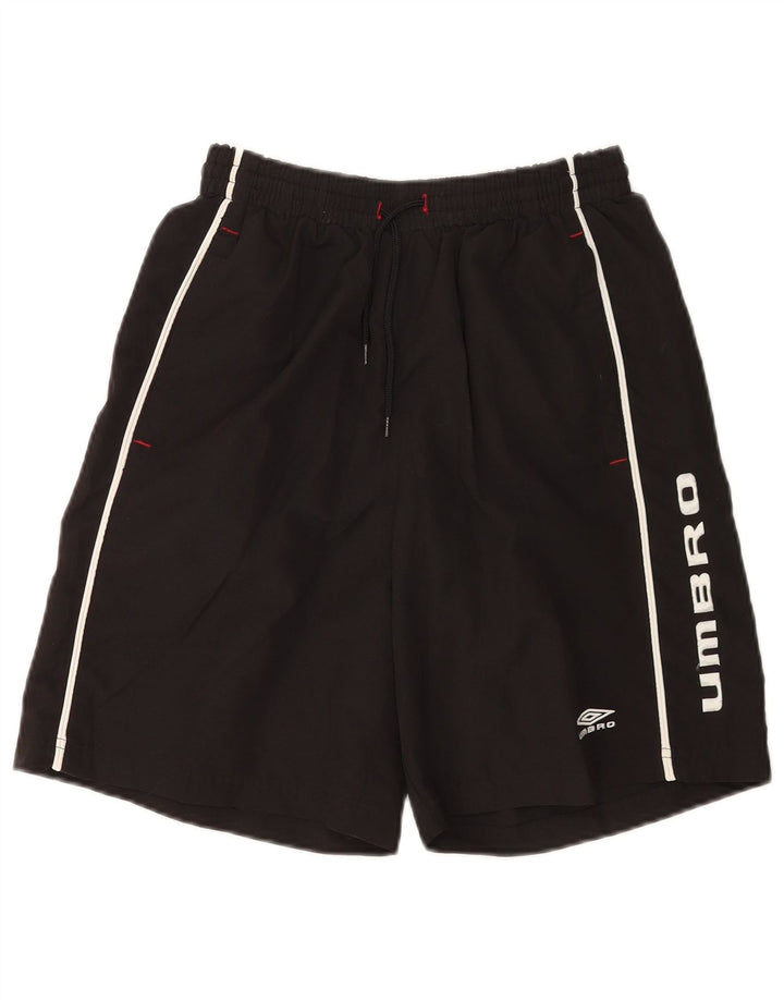 Umbro Herren Graphic Sport Shorts Mittelschwarzes Polyester
