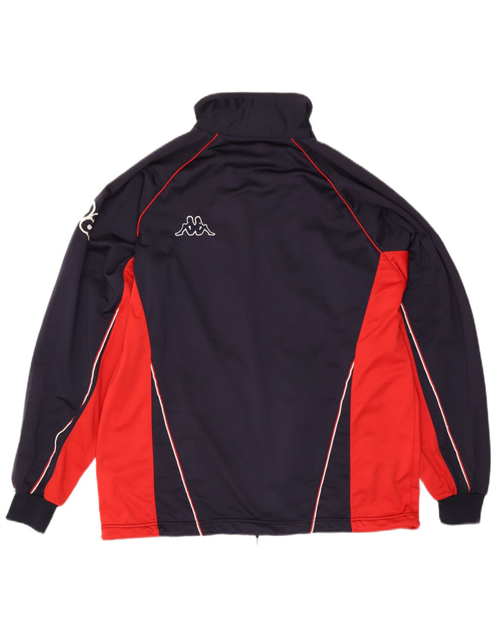 Kappa Herren-Trainingsanzug mit grafischem Oberteil, groß, Marineblau, Farbblock