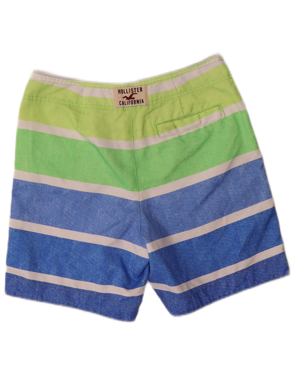 Hollister Herren-Badeshorts, klein, mehrfarbig, gestreift