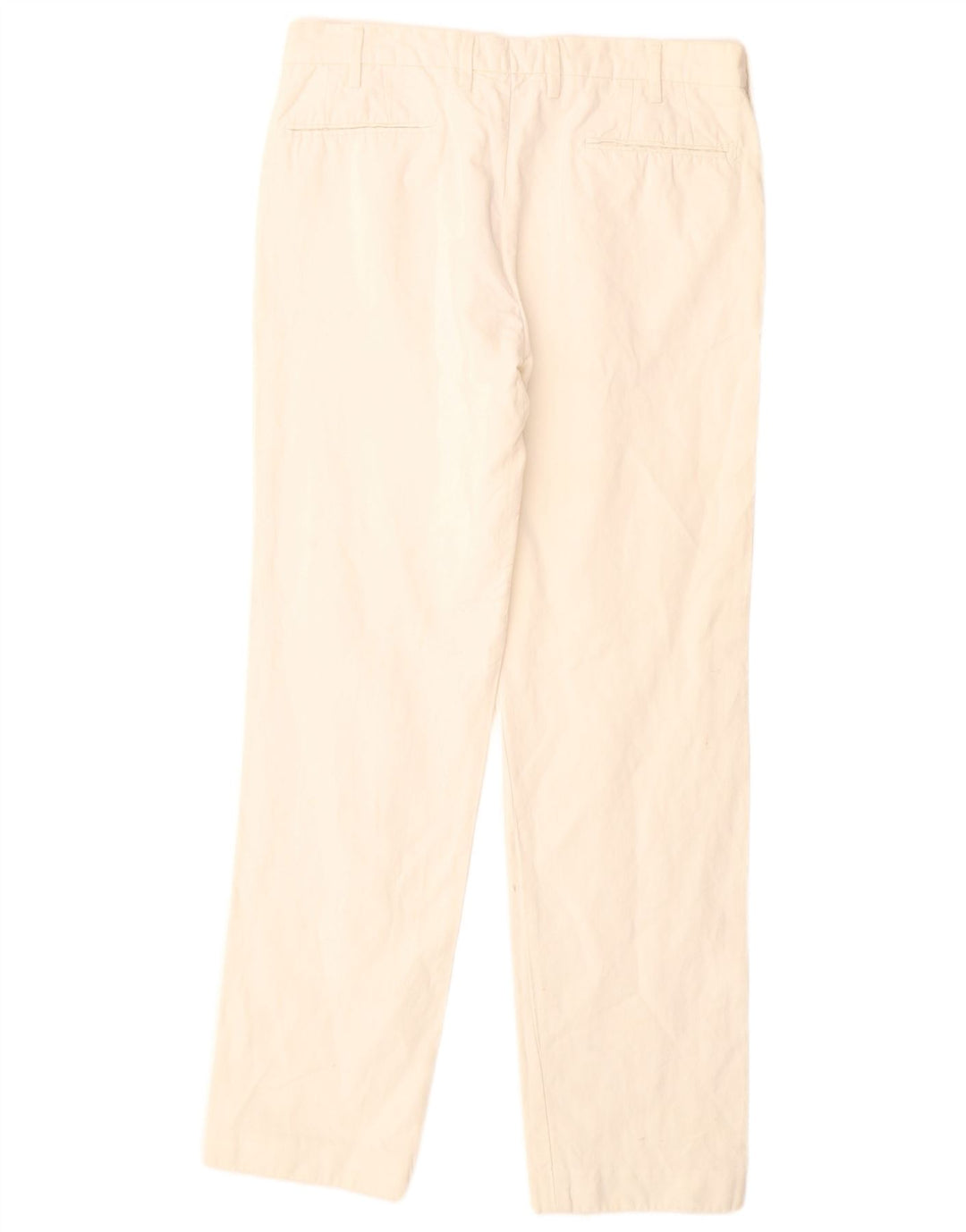 MASSIMO DUTTI Gerade Herren-Anzughose, EU 42, Größe L, W32, L32, gebrochenes Weiß