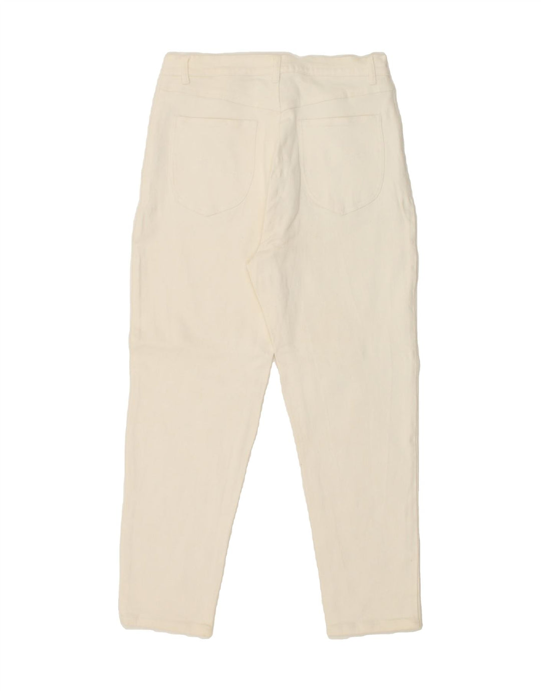 VINTAGE Womens Cropped Jeans EU 42 Medium W30 L25 White Cotton Vintage Vintage and Second-Hand Vintage from Messina Hembry 