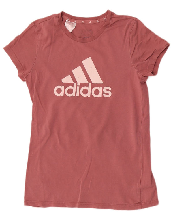 Adidas Mädchen Grafik T-Shirt Top 14-15 Jahre Rosa Baumwolle