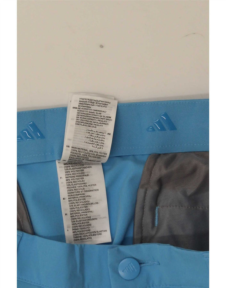 Adidas Herren Chino Shorts W34 Large Blau Polyester
