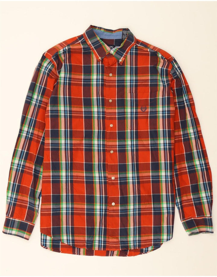 CHAPS Mens Shirt XL Red Check Cotton Vintage Chaps and Second-Hand Chaps from Messina Hembry 