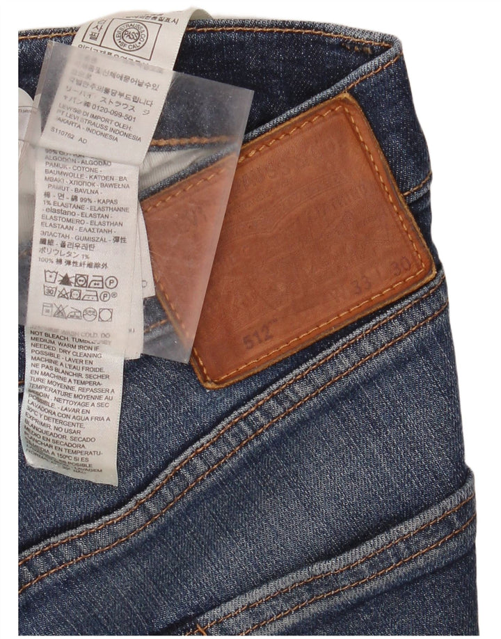 Levi's Herren 512 Slim Tapered Jeans W33 L30 Blaue Baumwolle