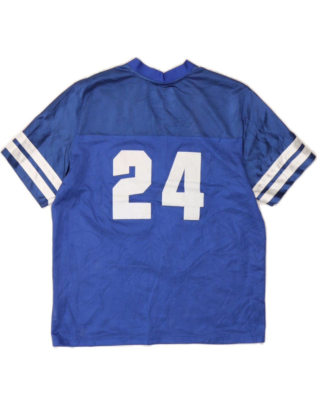 CHAMPION Womens Graphic T-Shirt Top UK 14 Medium Blue Polyester Vintage Champion and Second-Hand Champion from Messina Hembry 