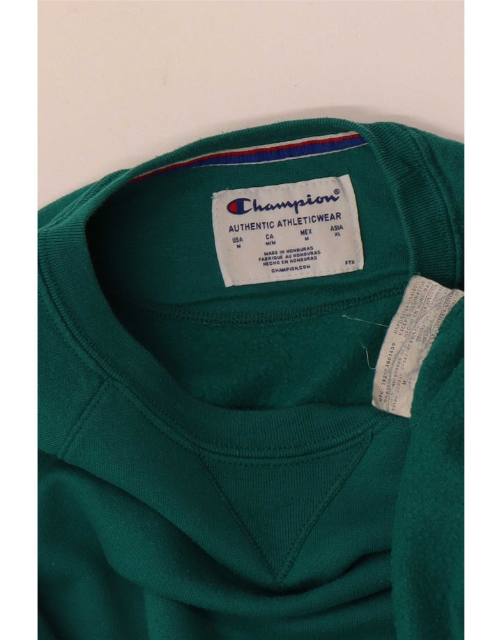 Champion Damen-Sweatshirt-Pullover UK 14 Mittelgrünes Polyester