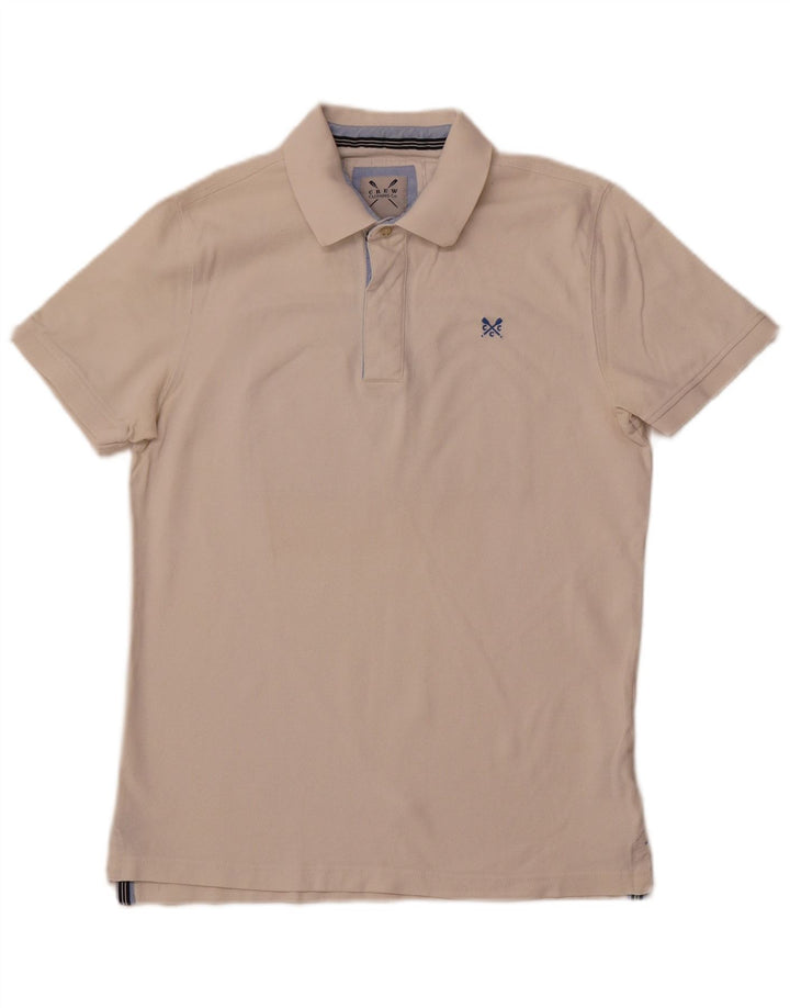 CREW CLOTHING Herren-Poloshirt mit Grafik, mittelweiße Baumwolle