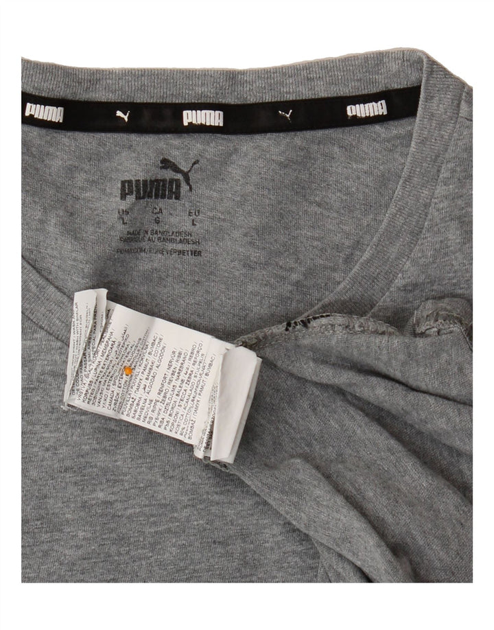 PUMA Mens Graphic T-Shirt Top Large Grey Cotton Vintage Puma and Second-Hand Puma from Messina Hembry 