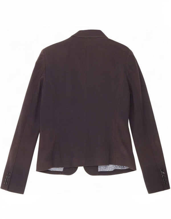 Tommy Hilfiger Damen-Blazer mit 1 Knopf, UK 12, mittelmarineblaue Baumwolle