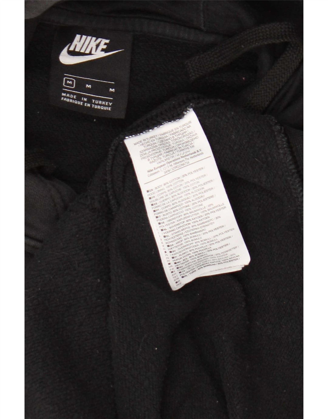 Nike Herren-Kapuzenpullover mit Grafik, mittelschwarz, Baumwolle