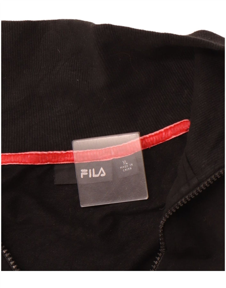 FILA Mädchen-Trainingsanzug-Top-Jacke, 13–14 Jahre, XL, Schwarz, Farbblock-Sport